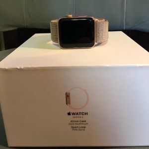 Gold Aluminum Apple Iwatch Series 3  42mm